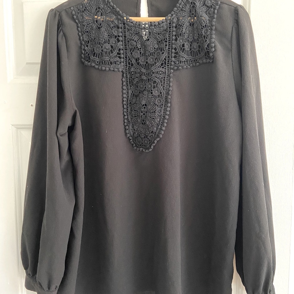 Halogen Blouse with Lace Design